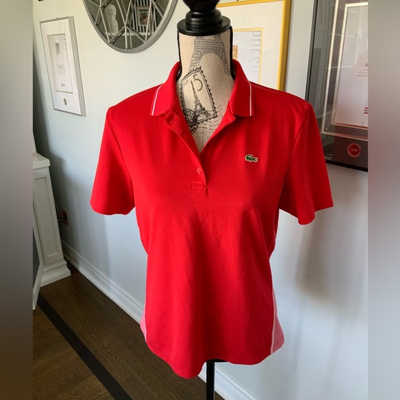 LACOSTE Men’s Classic Red Polo Short Sleeve Shirt Size Large BRAND NEW - Picture 2 of 10